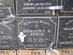 ATKIN Dorothy G. 1923-2001
