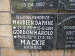 MACKIE Gordon Harold 1927-2011 & Maureen Daphne 1931-2000