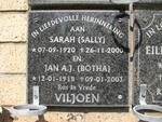 VILJOEN Jan A.J. 1918-2003 & Sarah 1920-2000
