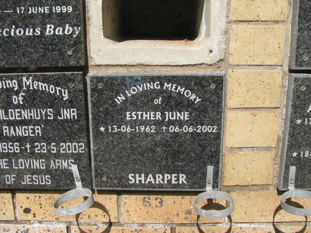 SHARPER Esther June 1962-2002