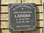 LAHANA James Demetrius 1912-1997