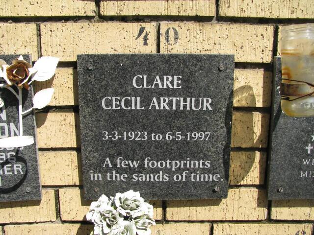CLARE Cecil Arthur 1923-1997