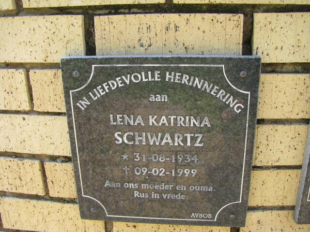 SCHWARTZ Lena Katrina 1934-1999