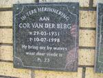 BERG Cor, van der 1931-1998