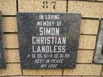 LANDLESS Simon Christian 1951-1995