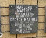 MATTHEE George 1932-1998 & Marjorie 1934-1995