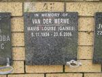 MERWE Mavis Louise, van der nee GAINES 1934-2006
