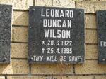 WILSON Leonard Duncan 1922-1995