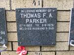 PARKER Thomas F.A. 1922-1975