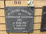 LEE Catharina Susanna 1909-1998