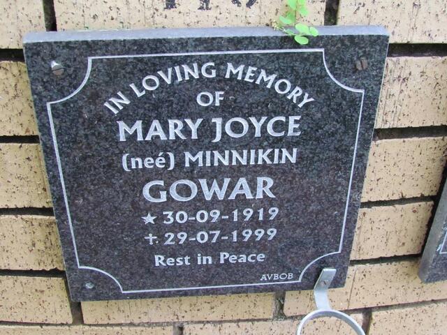 GOWER Mary Joyce nee MINNIKIN 1919-1999