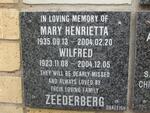 ZEEDERBERG Wilfred 1923-2004 & Mary Henrietta 1935-2004