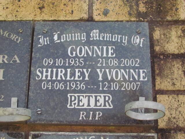 PETER Connie 1935-2002 & Shirley Yvonne 1936-2007