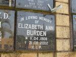 BURDEN Elizabeth Ann 1908-2002