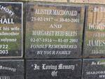 McDONALD Alister 1917-2001 :: BEETS Margaret Reid 1916-2001