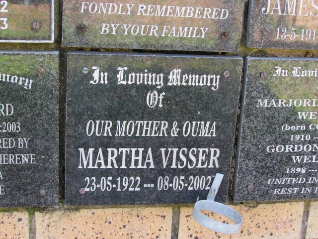 VISSER Martha 1922-2002