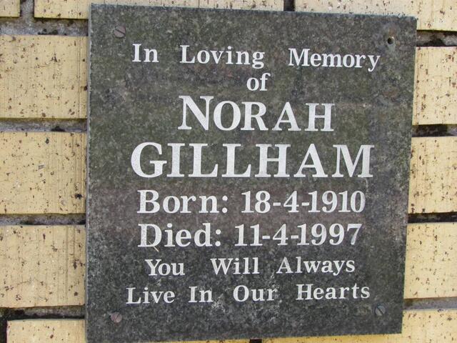 GILLHAM Norah 1910-1997