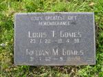 GOMES Louis T. 1922-1998 :: GOMES Gillian M. 1962-1998