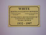 WHITE Bertram Egerton Bowker 1932-1997