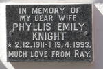 KNIGHT Phyllis Emily 1911-1993