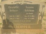 KLOPPER Christoffel Belthazer 1852-1923 & Susanna Wilhelmina NAUDE 1862-1946