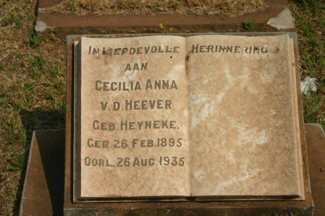 HEEVER Cecilia Anna, v.d. nee HEYNEKE 1895-1935