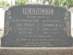 HEATHCOTE Gage Francis 1879-1959 & Cathrina M.J. 1887-1973