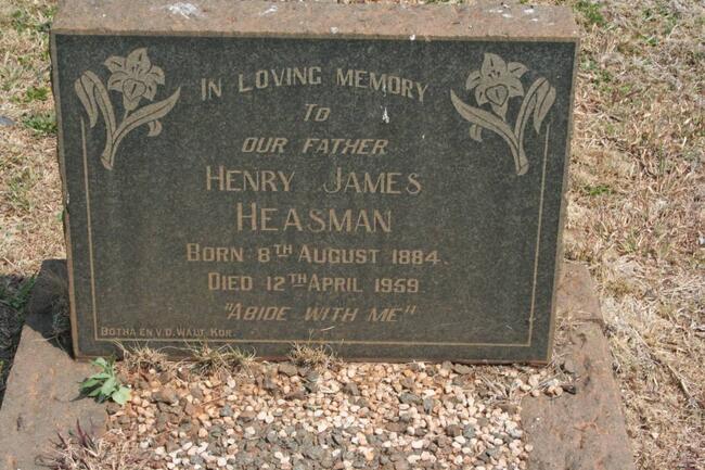 HEASMAN Henry James 1884-1959