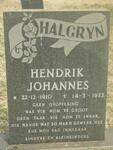 HALGRYN Hendrik Johannes 1910-1973