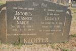 KLOPPER Jacobus Johannes Naude 1887-1964 & Cornelia LOTRIET 1888-1957