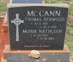 McCANN Thomas Henwood 1910-1980 & Moira Kathleen 1922-1984