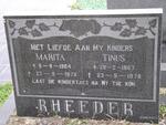RHEEDER Marita 1964-1978 :: RHEEDER Tinus 1967-1978