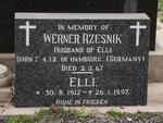 RZESNIK Werner 1912-1967 & Elli VAN DER MERWE 1912-1997
