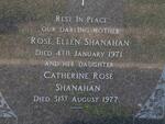 SHANAHAN Rose Ellen -1971 :: SHANAHAN Catherine Rose -1977
