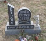 DICKS Jacoline Elizabeth 1993-1993