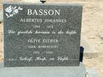 BASSON Albertus Johannes 1904-1974 & Olive Esther ROBERTSON 1909-2000