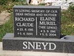 SNEYD Richard Claude 1916-1990 & Elaine Muriel LEWIS 1916-2004