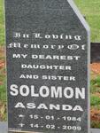 SOLOMON Asanda 1984-2009