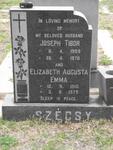 SZECSY Joseph Tibor 1909-1970 & Elizabeth Augusta Emma 1910-1975