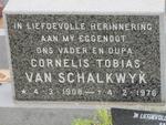 SCHALKWYK Cornelis Tobias, van 1908-1976