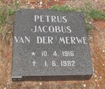MERWE Petrus Jacobus, van der 1916-1982