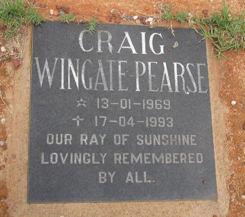 PEARSE Craig, WINGATE 1969-1993