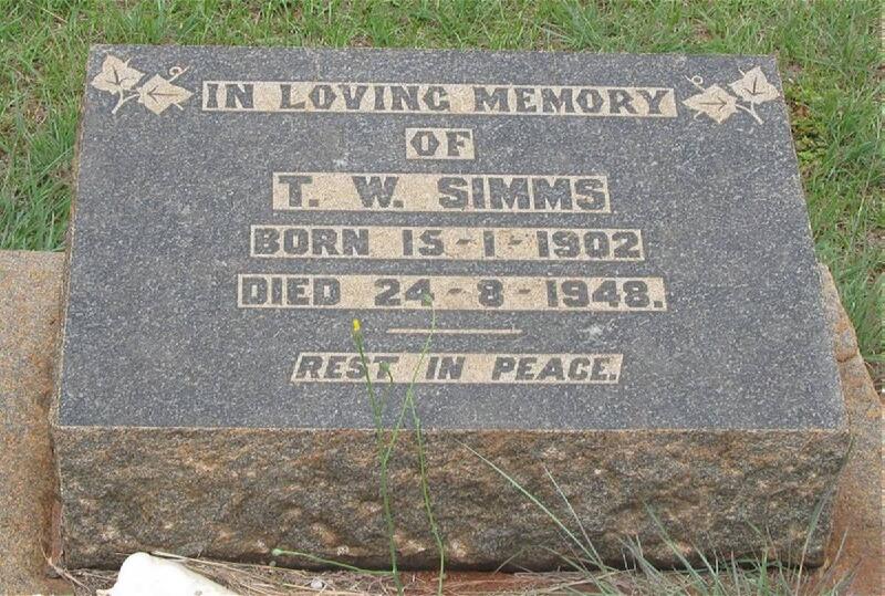 SIMMS T.W. 1902-1948