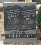 ASHBURNER Andrew Allan 1926-1974 & Lorraine Iris 1928-1995