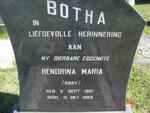 BOTHA Hendrina  Maria 1901-1969