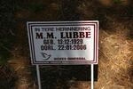 LUBBE M.M. 1929-2006