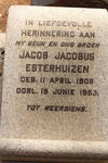 ESTERHUIZEN Jacob Jacobus 1905-1953