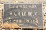 ROUX W.A.H., le 1896-1942