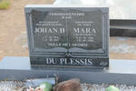 PLESSIS Johan H., du 1918-2001 & Mara BADENHORST 1928-2006