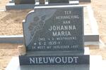 NIEUWOUDT Johanna Maria nee V.D. WESTHUIZEN 1935-